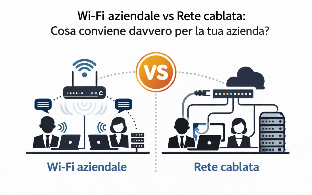 Wi-Fi aziendale vs rete cablata: cosa conviene davvero per la tua azienda